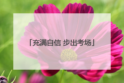 充满自信 步出考场