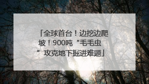 全球首台！边挖边爬坡！900吨“毛毛虫”攻克地下掘进难题