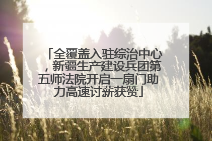 全覆盖入驻综治中心，新疆生产建设兵团第五师法院开启一扇门助力高速讨薪获赞