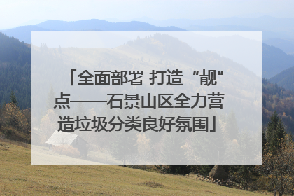 全面部署 打造“靓” 点——石景山区全力营造垃圾分类良好氛围