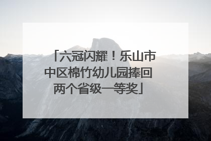 六冠闪耀！乐山市中区棉竹幼儿园捧回两个省级一等奖