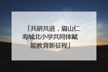 共研共进，眉山仁寿城北小学共同体赋能教育新征程