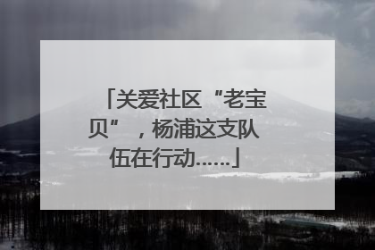 关爱社区“老宝贝”，杨浦这支队伍在行动……