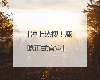 冲上热搜！鹿晗正式官宣