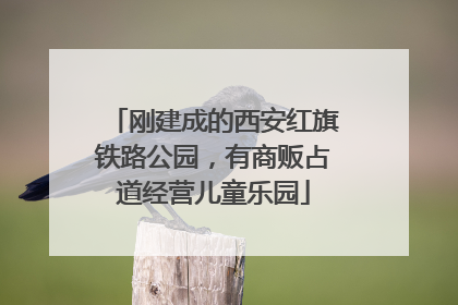 刚建成的西安红旗铁路公园，有商贩占道经营儿童乐园