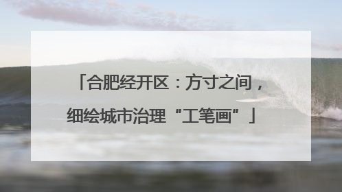 合肥经开区：方寸之间，细绘城市治理“工笔画”