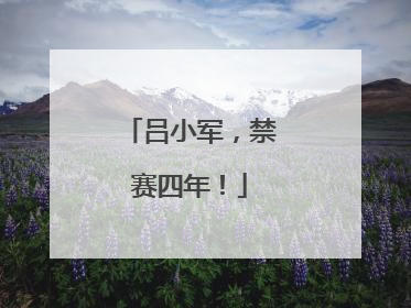 吕小军，禁赛四年！