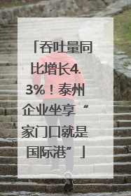 吞吐量同比增长4.3%！泰州企业坐享“家门口就是国际港”