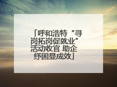 呼和浩特“寻岗拓岗促就业”活动收官 助企纾困显成效