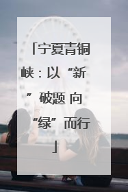 宁夏青铜峡：以“新”破题 向“绿”而行
