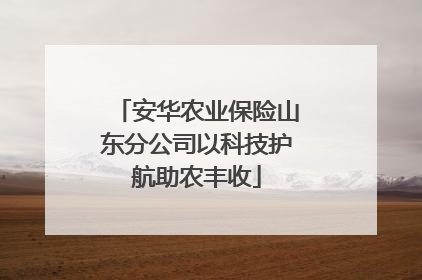 安华农业保险山东分公司以科技护航助农丰收