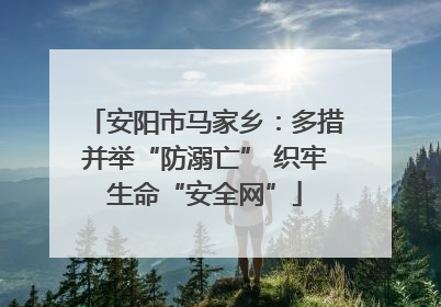 安阳市马家乡：多措并举“防溺亡” 织牢生命“安全网”