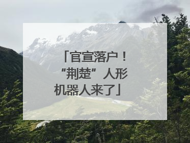 官宣落户！“荆楚”人形机器人来了