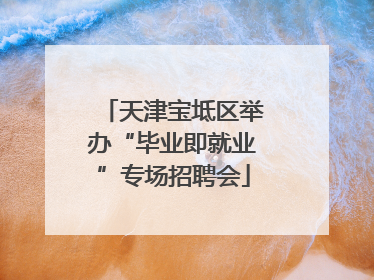 天津宝坻区举办“毕业即就业”专场招聘会