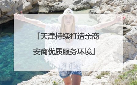 天津持续打造亲商安商优质服务环境