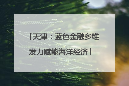 天津：蓝色金融多维发力赋能海洋经济
