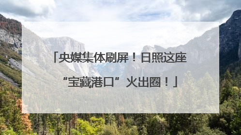 央媒集体刷屏！日照这座“宝藏港口”火出圈！