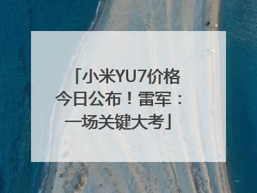 小米YU7价格今日公布！雷军：一场关键大考
