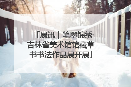 展讯｜笔墨锦绣·吉林省美术馆馆藏草书书法作品展开展
