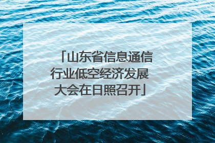 山东省信息通信行业低空经济发展大会在日照召开