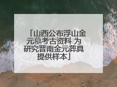 山西公布浮山金元墓考古资料 为研究晋南金元葬具提供样本