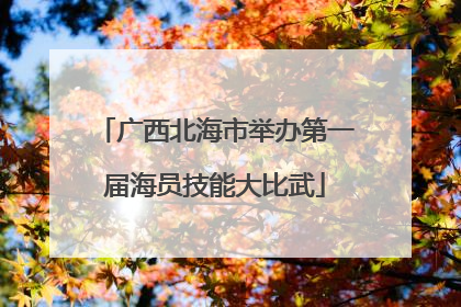 广西北海市举办第一届海员技能大比武