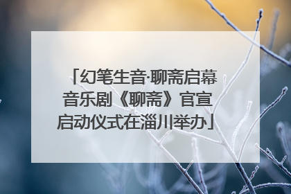 幻笔生音·聊斋启幕 音乐剧《聊斋》官宣启动仪式在淄川举办
