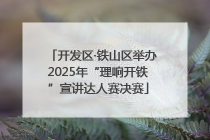 开发区·铁山区举办2025年“理响开铁”宣讲达人赛决赛