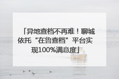 异地查档不再难！聊城依托“在鲁查档”平台实现100%满意度