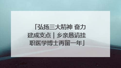 弘扬三大精神 奋力建成支点｜乡亲恳请挂职医学博士再留一年