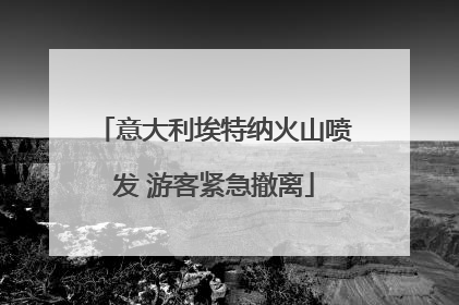 意大利埃特纳火山喷发 游客紧急撤离