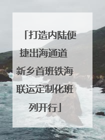 打造内陆便捷出海通道 新乡首班铁海联运定制化班列开行