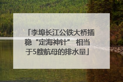 李埠长江公铁大桥插稳“定海神针” 相当于5艘航母的排水量