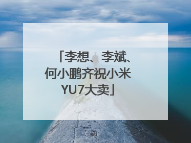 李想、李斌、何小鹏齐祝小米YU7大卖
