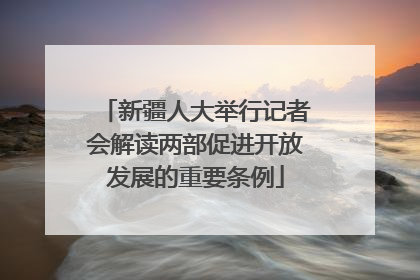 新疆人大举行记者会解读两部促进开放发展的重要条例