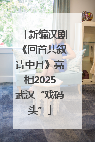 新编汉剧《回首共叙诗中月》亮相2025武汉“戏码头”