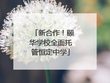 新合作！颐华学校全面托管恒定中学