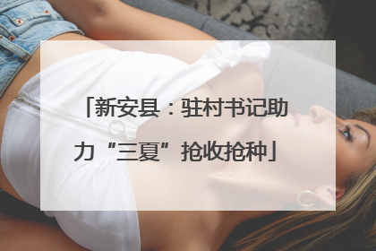 新安县：驻村书记助力“三夏”抢收抢种