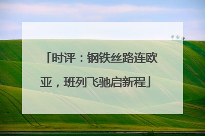 时评：钢铁丝路连欧亚，班列飞驰启新程