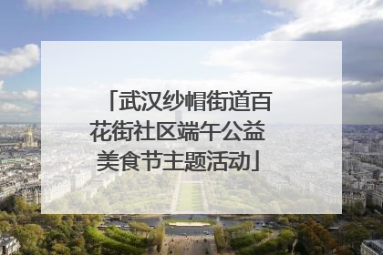 武汉纱帽街道百花街社区端午公益美食节主题活动