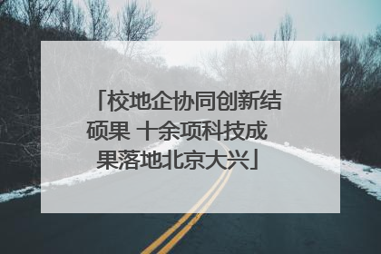 校地企协同创新结硕果 十余项科技成果落地北京大兴
