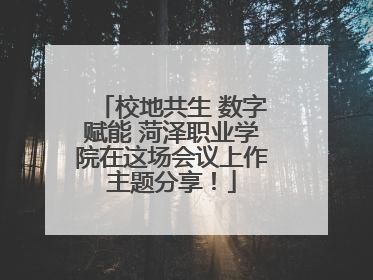 校地共生 数字赋能 菏泽职业学院在这场会议上作主题分享！