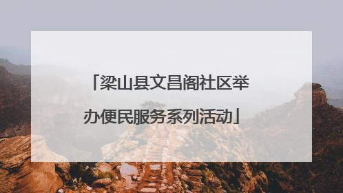 梁山县文昌阁社区举办便民服务系列活动
