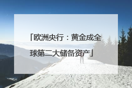 欧洲央行：黄金成全球第二大储备资产