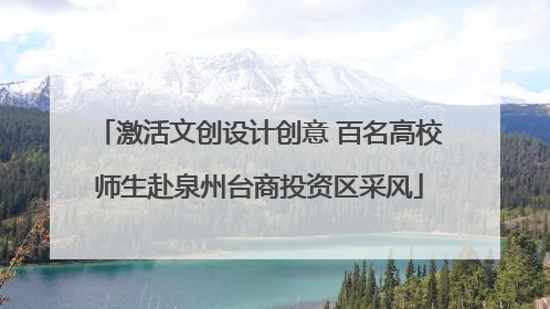 激活文创设计创意 百名高校师生赴泉州台商投资区采风