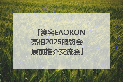 澳容EAORON亮相2025服贸会展前推介交流会