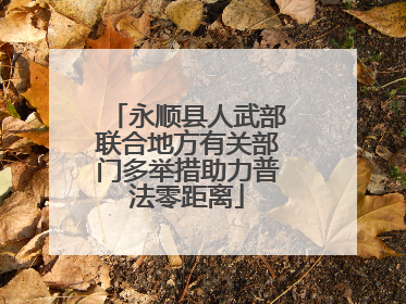 永顺县人武部联合地方有关部门多举措助力普法零距离