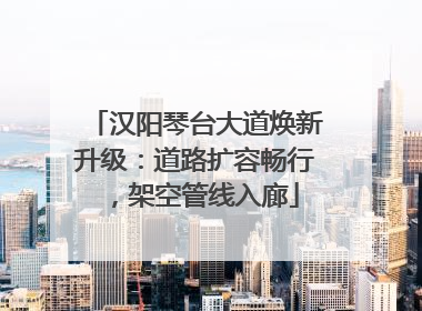 汉阳琴台大道焕新升级：道路扩容畅行，架空管线入廊