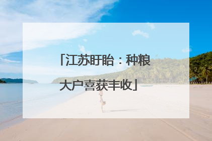 江苏盱眙：种粮大户喜获丰收