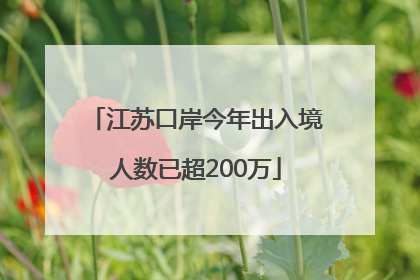 江苏口岸今年出入境人数已超200万